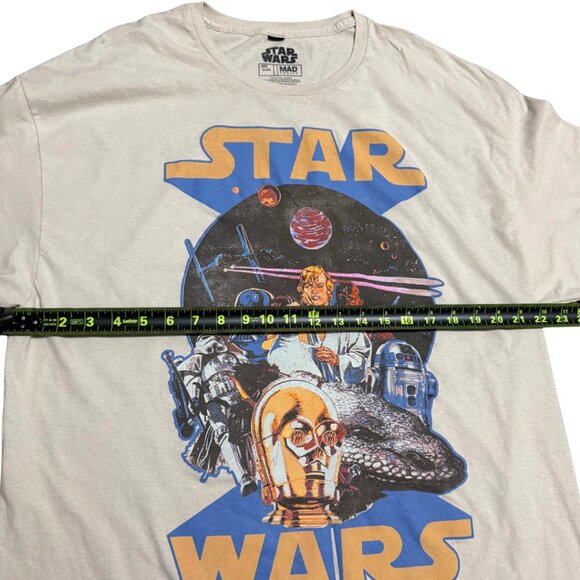 Men’s Star Wars T-Shirt XL Beige – MAD Engine Retro Graphic Tee - Picture 5 of 10